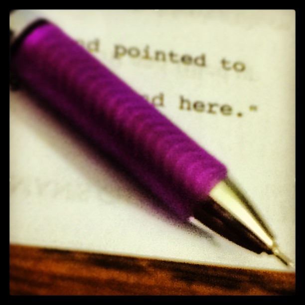 purple pen