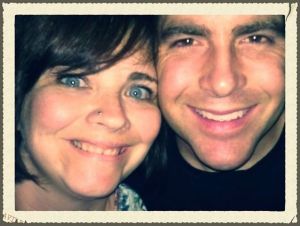 But even happier to see this handsome man. 